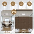 thumbnail image 6 of Dark Brown Rattan Window Privacy Film, Vintage Abstract Wicker Texture Static Cling UV Sun Blocking Tint Film Heat Control Windows Films for Bedroom Bathroom, Window Stickers 17.7"x39.3", 6 of 8