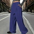 thumbnail image 7 of Stamzod Baggy Sweatpants for Women Solid Color Casual Baggy Pants with Pockets Workout Palazzo Pants for Women Blue S, 7 of 7