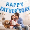 thumbnail image 3 of Happy Fathers Day Balloons Banner Bule Glitter Father's Decoration Supplies (Bule), 3 of 3