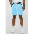 thumbnail image 2 of Weiv Mens Sweat Shorts Brushed French Terry Lightweight Shorts with Pockets Striped Band, 2 of 4