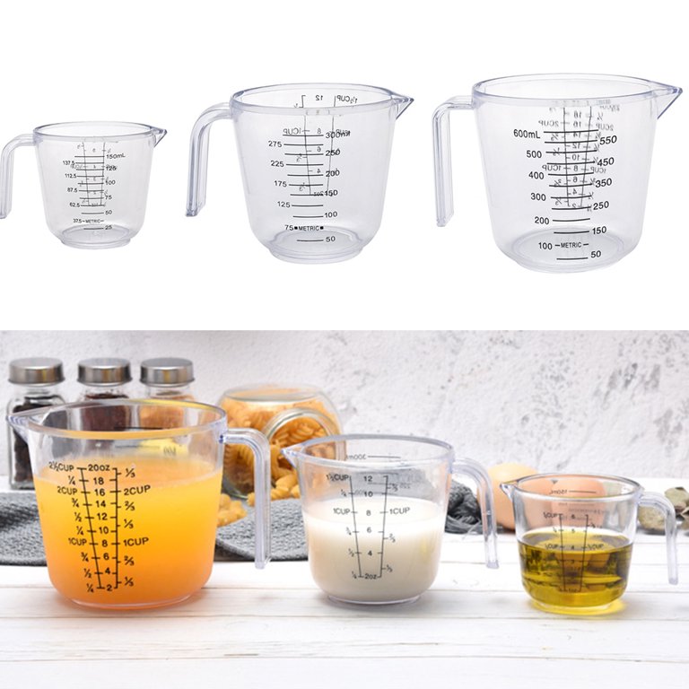 Jygee Plastic Measuring Cups Multi Measurement Baking Cooking Tool Liquid  Measure Jug Container 