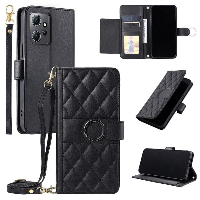 Funda tipo billetera GANGXUN para Xiaomi Redmi Note 12 4G – Tapa abatible con correa para mujer
