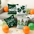 thumbnail image 4 of St Patricks Day Pillow Covers 18x18 Set of 4, Shamrock Gnome Truck Throw Pillow Covers Green Buffalo Plaid Pillowcase St. Patrick''s Day Decorations Cushion Case for Farmhouse Outdoor, 4 of 5