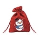 thumbnail image 2 of Bolsas de regalo navideñas de lino | Bolsita navideña con dibujos animados para manzanas y dulces, 2 of 7