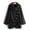 Black, variant on AOOCHASLIY Women Winter Coat Women Casual Solid Turtleneck Big Pockets Cloak Vintage Oversize
