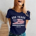 thumbnail image 2 of WEIWEN 1776 Shirts for Women 4th of July T Shirts for Women USA Flag Tshirts Patriotic Graphic Tees Womens Going Out Tops Women's Memorial Day Top Navy L, 2 of 4