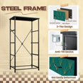 thumbnail image 4 of 4 Drawer Vertical Storage Dresser Vintage Art style copper floral with Wood Top Fabric Pull Drawers, 4 of 8