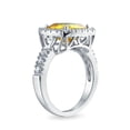 thumbnail image 2 of Bling Jewelry Womens Classic 6CT Canary Yellow Halo Cushion Cut Engagement Ring Sterling Silver, 2 of 7
