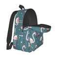 thumbnail image 5 of Goofa Flamingo Pattern Backpack for Students – Large Capacity, Lightweight with Adjustable Shoulder Straps, Perfect for School, Travel, 5 of 8