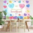 thumbnail image 3 of Sweetheart Gender Reveal Backdrop He or She What Will Our Little Sweetheart Be Gender Reveal Photography Background Blue Pink Heart Valentine's Day Party Banner Photo Studio Props, 3 of 3