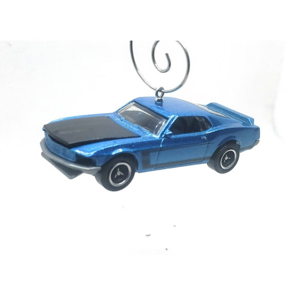 Christmas Ornament Xmas for 1969 Ford Mustang Boss 302 Blue
