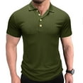 thumbnail image 2 of Moda hombre casual manga corta botón patchwork tops sudaderas blusa Pompotops  oipoqjl43881, 2 of 6