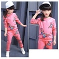 thumbnail image 5 of Mercatoo Toddler Girls Fall Winter Clothes Set Butterfly Print Sweatshirt Tops Pocket Pants Trousers Kids Girls Outfits, 5 of 9