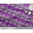 thumbnail image 2 of Soimoi Modal Satin Fabric Leaves & Floral Block Printed Fabric 1 Yard 42 Inch Wide, 2 of 3