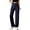 Blue, variant on EDFBUYKRS Female Women Pants Casual Black Work Pants Women Tall Women's Wide Leg Pants High Waisted Dress Work Pants Business Casual Pants with Pockets Features: M