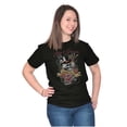 thumbnail image 3 of Life's A Gamble Skull Rose Tattoo Plus Size Crewneck Graphic Tee Shirt Brisco Brands 2X, 3 of 5