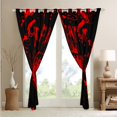 thumbnail image 4 of Erosebridal Gamer Blackout Curtains Gaming Curtains & Drapes Gamer Room Decor,Video Game Console Gaming Window Curtains Red Black Tie Dye Window Treatments 2 Panels 38"Wx45"L, 4 of 6