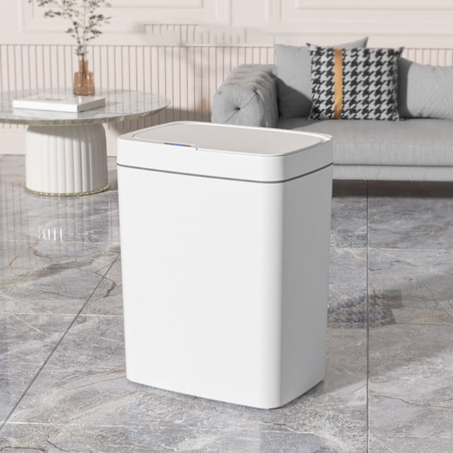 Birdeem Automatic Sensor Trash Can,4 Gallon Motion Sensor Garbage Bin with Silent Closing Lid,Household Waterproof Design for Kitchen and Office Use,Space Saving Compact Size,Tight Seal