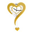 thumbnail image 5 of WLPZXP Heart Shape Wall Clock Sturdy Acrylic for Housewarming Gift Office Classroom Gold, 5 of 9