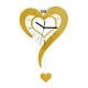 thumbnail image 5 of Reloj de pared en forma de corazón, multifuncional, ligero, para colgar en la pared, silencioso. Oro, 5 of 9