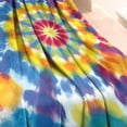 thumbnail image 3 of Colorful Rainbow Tie Dye Spiral Pattern Blanket,Comfortable Soft Lamb Wool Throw Blanket,All Season,Warm Lightweight Blankets for Sofa Bed Couch Living Room Chair,60"x80", 3 of 4