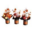 thumbnail image 1 of 3 de calabaza de Halloween con flores, adornos creativos para arreglos florales, decoración de interiores para oficina, fiesta y hogar., 1 of 9