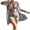 Pink, variant on Tqyyweavej Women 3 Pieces Floral Swimsuit Sets Long Sleeve Loose Beach Cover Up Sexy Spaghetti Strap Drastring Swim Suit for Women
