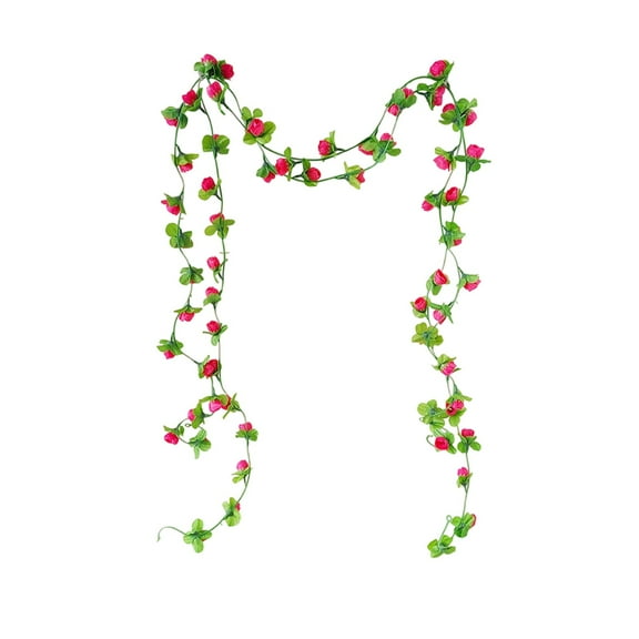Cheapark 91 Inch Artificial Rose Vines - 2 Pack Lifelike Fake Flower Garland, Perfect for Home Party Wedding Valentine's Day Decor, Durable Long-Lasting Design