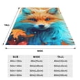 thumbnail image 3 of Balery Fiery Red Maple Leaf Fox Manta de Felpa Suave y Acogedora – Cobija de Franela Aterciopelada para Cama, Lavable y Cálida para Sofá, Mascotas, Transpirable-40"x30", 3 of 7