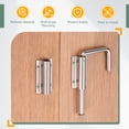 thumbnail image 3 of Cerradura de bucle para puerta corrediza Uxcell de 2 piezas, cerradura en forma de U de 2-3/8" con tornillos para puertas o ventanas desiguales o deformadas, cerca de jardín, plateado, 3 of 6