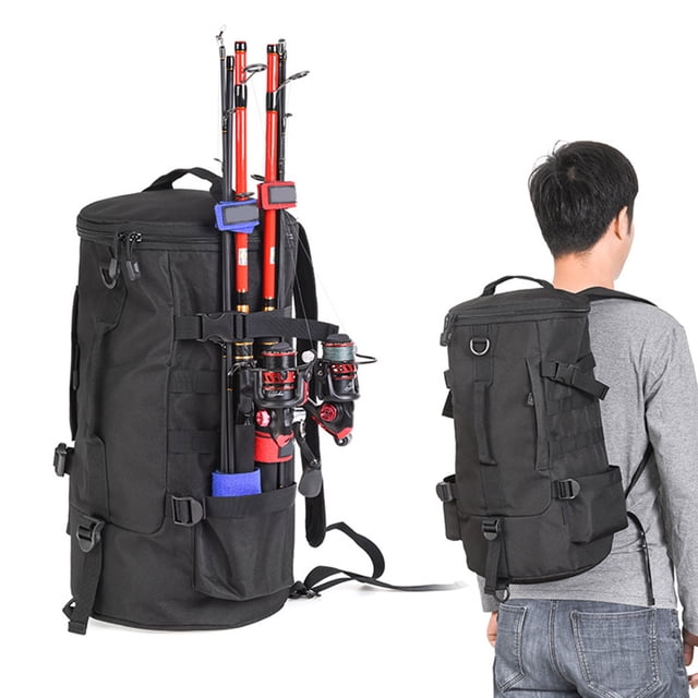 Sac de Pêche Pliable, Grande Capacité Sacs de Pêche en Polyester Sacs de Rangement Sac de Transport