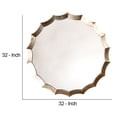 thumbnail image 5 of Benjara BM263629 Round Mirror with Scalloped Metal Frame, Gold, 5 of 5