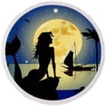 thumbnail image 1 of Moonlight Mermaid Boat Round Tassels Beach Towel, 1 of 3