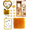 Gold, variant on 15 PCS Heart Magnetic Locker Accessory Kit for School / Work Locker Decorations Supplies-Purple
