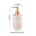 thumbnail image 3 of Qeeadeea Marble Pattern Design Soap Dispenser With Pump, Refillable Lotion Dispenser For Bathroom Vanity Countertop, Ceramic Shampoo Dispenser-white-300ml/10.6oz, 3 of 7