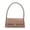 Khaki, variant on Women Shoulder Bag, Vintage Underarm Purse, Faux Leather Handbag, Curved Armpit Design, Medium Everyday Bag for Commuting and Dating
