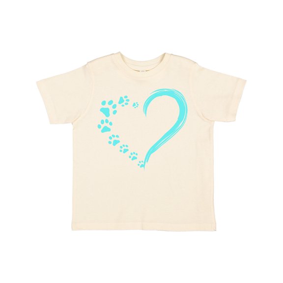 Inktastic Paw Print Heart Boys or Girls Toddler T-Shirt