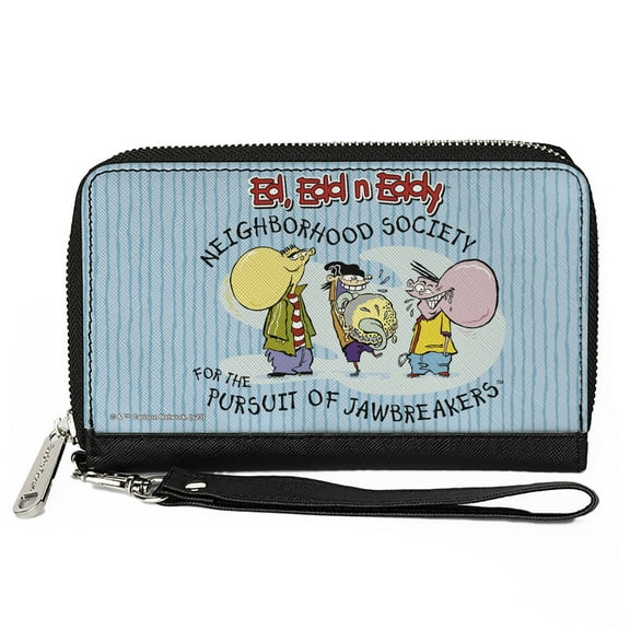 Cartoon Network Wallet, Zip Around, Ed Edd N Eddy Jawbreakers Pose and Title Logo Blues, Vegan Leather