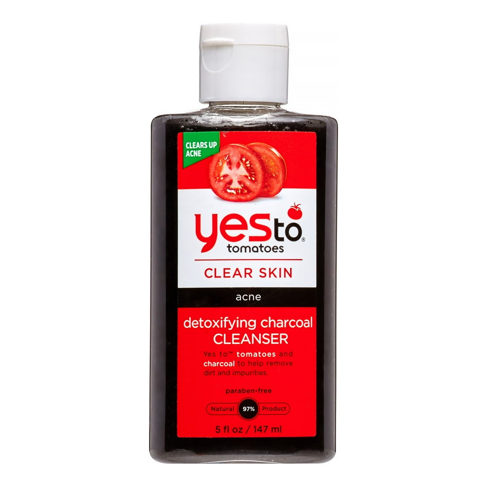 Yes To Tomatoes Detoxifying Charcoal Cleanser Charcoal Face Wash for