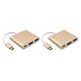 thumbnail image 4 of Concentrador USB 3,1 Tholdsy 3 en 1 compatible con HDMI color Oro 2piezas, 4 of 6