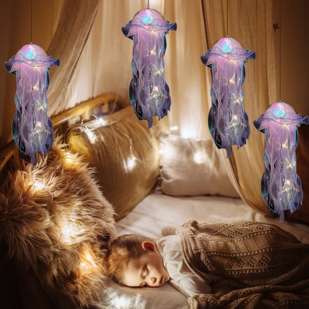 Pequeña Luz De Noche Medusa Atmósfera Luz de noche Dormitorio creativo Lámpara de luz Regalos de bricolaje para niñas