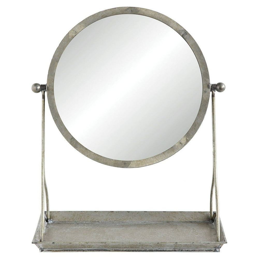 3R Studios Round Mirror Stand with Tray 14.1W x 17.4H in. Walmart