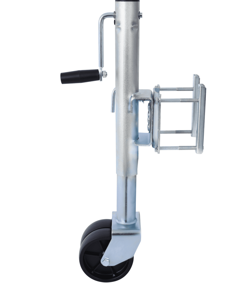 Dual Wheel Trailer Jack 12 Inch Lift Adjustable for Boat RV Utility Tow