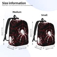 thumbnail image 2 of Xecao Spider On The Web Canvas College Laptop Backpack, a durable rucksack designed for both men and women, ideal for travel, school, and daily use-Medium, 2 of 5
