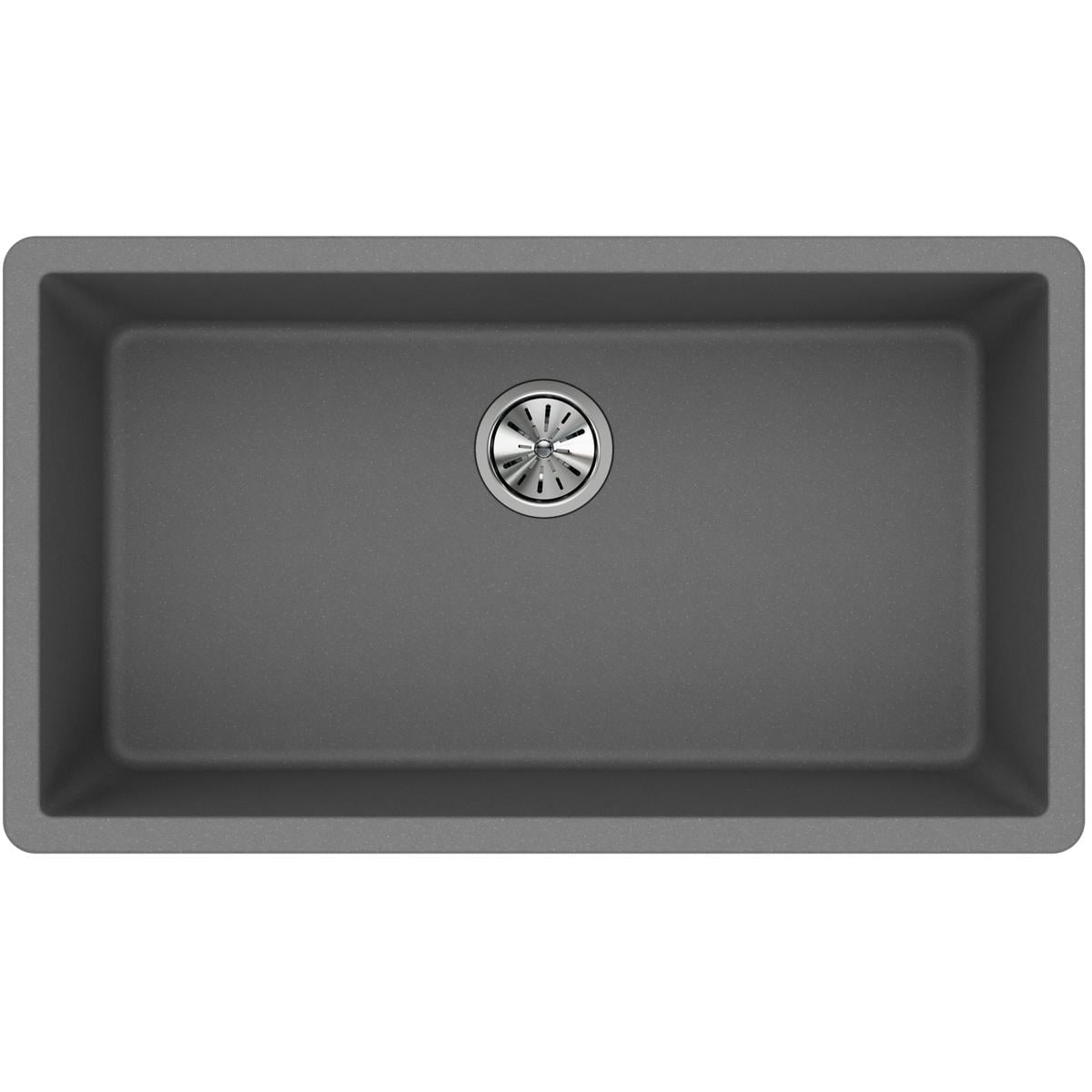 Photo 1 of Elkay Quartz Classic 33" x 18-7/16" x 9-7/16", Single Bowl Undermount Sink, Greystone