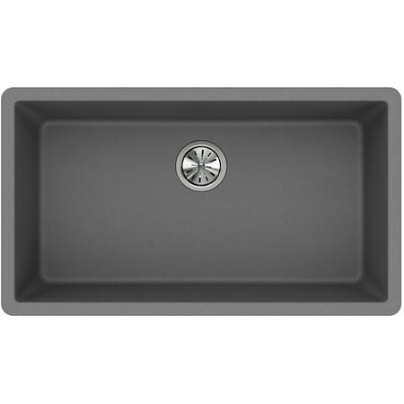 Elkay Quartz Classic 33" x 18-7/16" x 9-7/16", Single Bowl Undermount Sink, Greystone