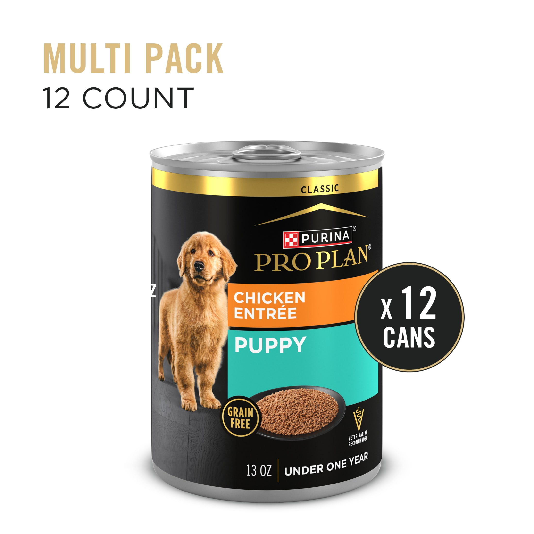 Purina Pro Plan Grain Free Wet Puppy Food, Classic Chicken Entrée, 13 oz Can