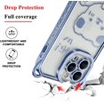 thumbnail image 2 of Compatible with iPhone 13 Pro Max Plating Bear Case for Women Girls,Cute Sparkle Transparent Soft TPU Stylish Bear Pattern Shockproof Slim Luxury Clear Case Cover for iPhone 13 Pro Max-Blue, 2 of 13