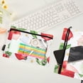 thumbnail image 2 of FORMRS 2 Pack Pencil Pouch for 3 Ring Binder with Clear Window Zipper Case, White Apple Pattern, 2 of 6