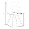 thumbnail image 5 of HomeStock Mediterranean Mastery Modern Leather Dining Chair With Metal Legs Set of 4, 5 of 6